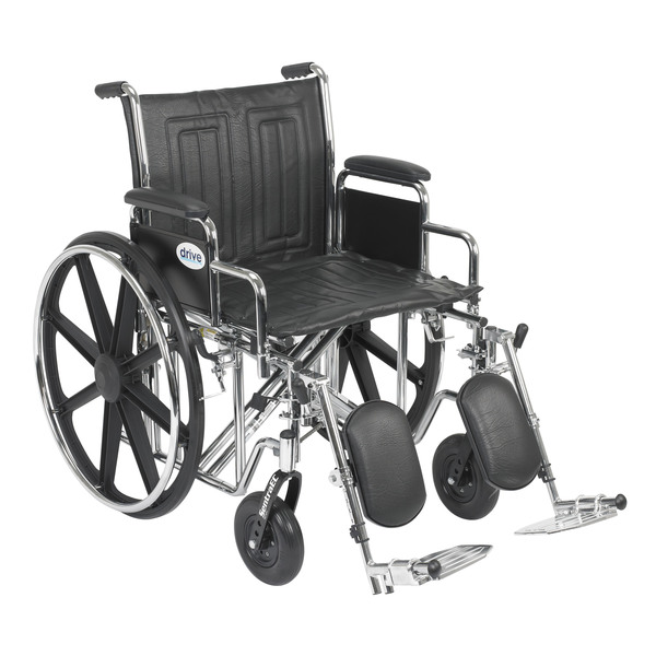 Drive Medical Sentra EC Heavy Duty Wheelchair - 20" Seat std20ecddahd-elr